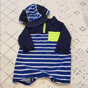 EUC Baby Gap rashguard with hat